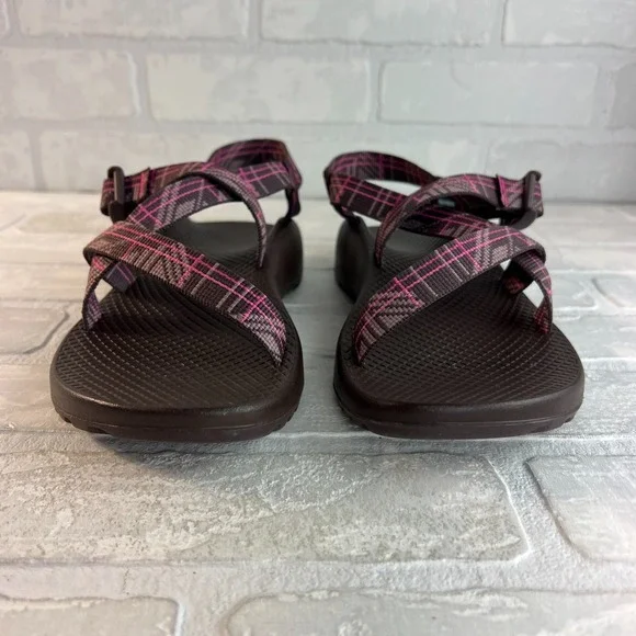 Chaco Sandals Women 9 Z/1 Classic Hiking Strappy Comfort Flat Brown Pink Outdoor - Picture 7 of 12